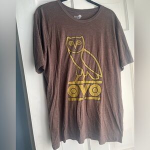 Drake OVO T Shirt with Gold Owl Graphic